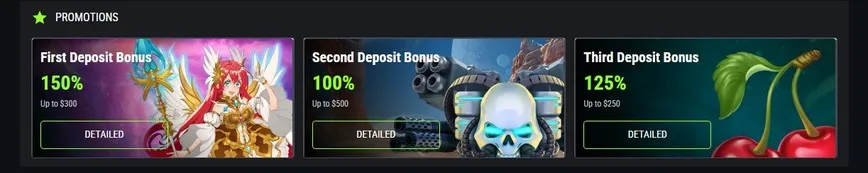 Promoções e bônus no Spin Green Casino 