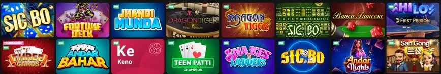 Juegos de mesa en Banzai Casino