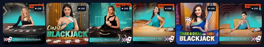 Jeux de casino avec croupier en direct au casino Bets.io