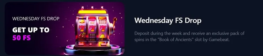 Wednesday FS Drop at Bets.io Casino