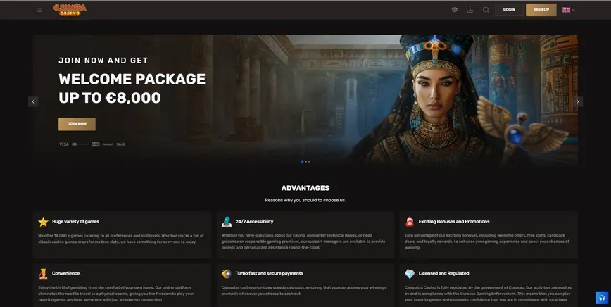 Acerca de Cleopatra Casino