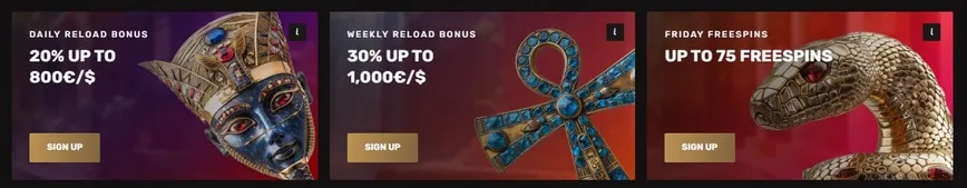 Outras promoções no Cleopatra Casino