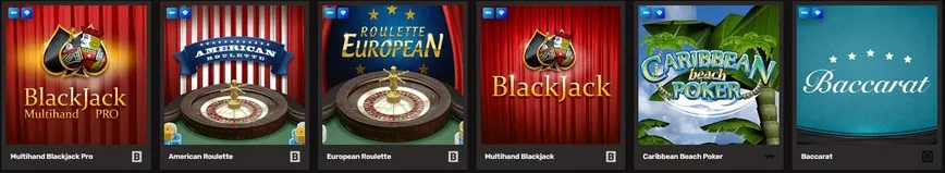 Juegos de mesa en Cleopatra Casino