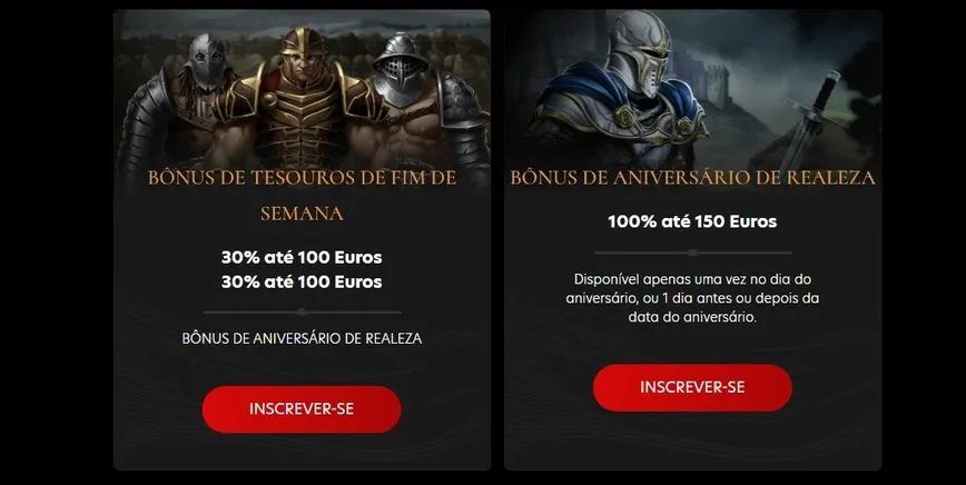 Outras promoções no Kingdom Casino