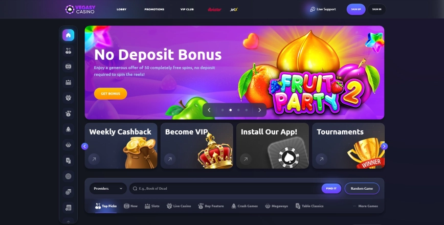 About at Vegasy Casino