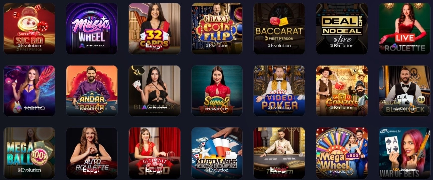 Juegos de casino con crupier en vivo