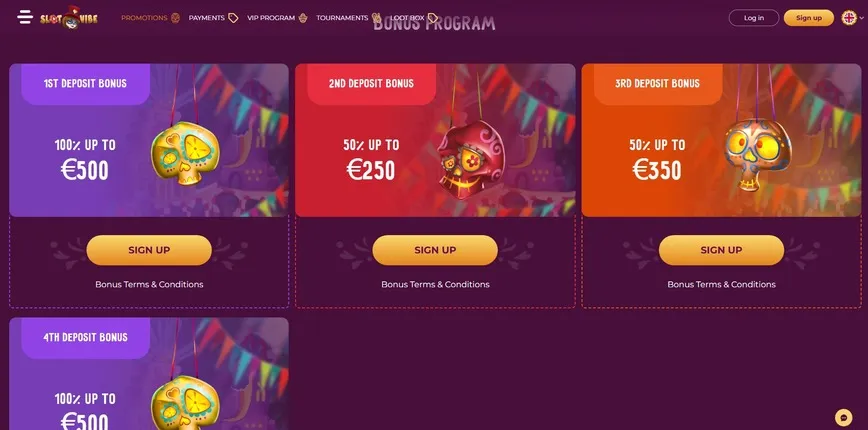 Promotions and Bonuses at SlotVibe Casino