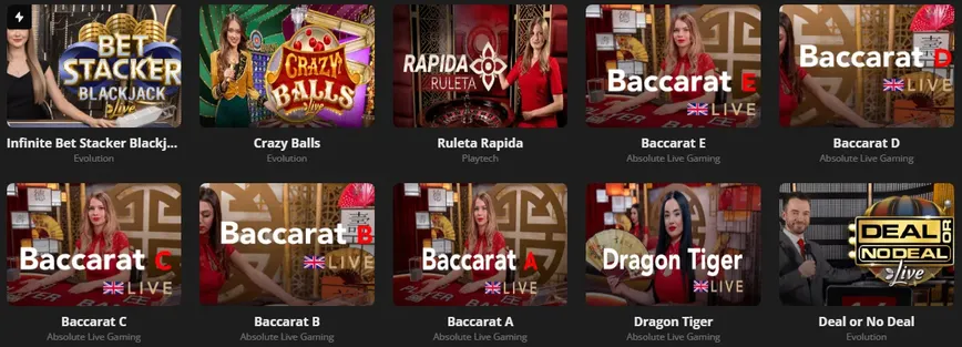 Live Dealer Casino Games at BruceBet Casino