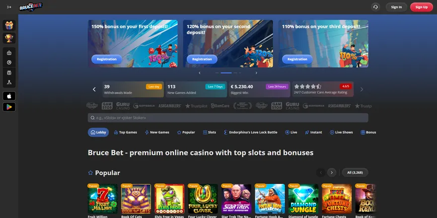 About at BruceBet Casino