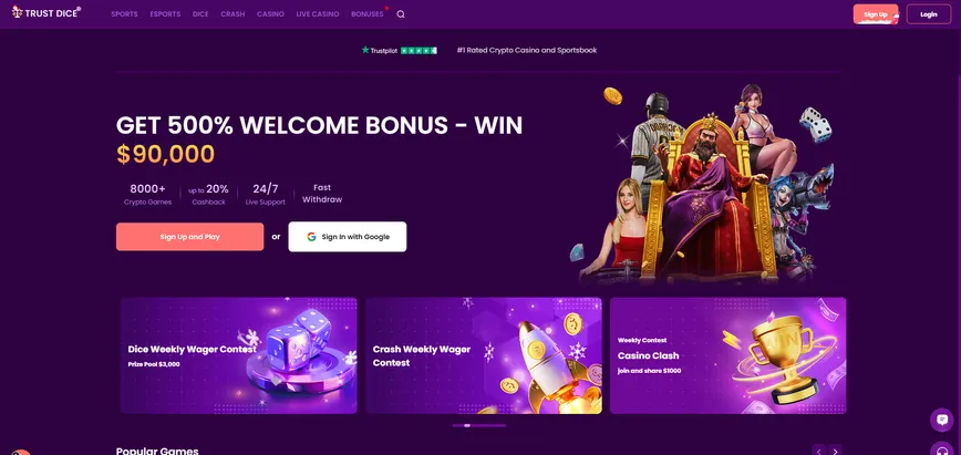 About at TrustDice Casino