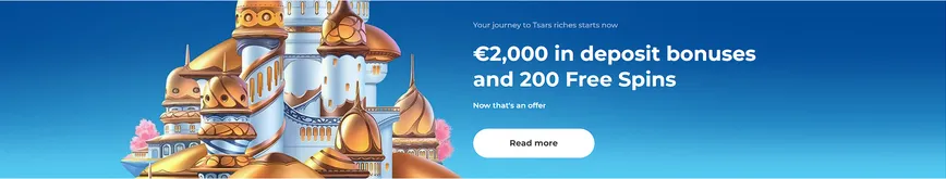 Tsars Casino Welcome Bonus