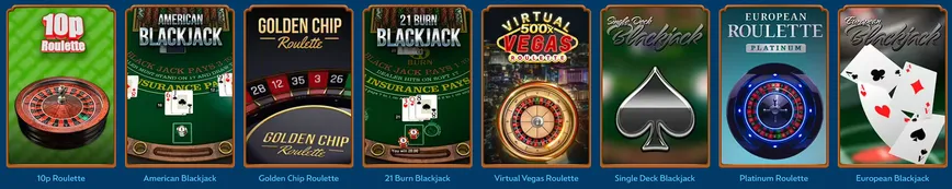 Juegos de mesa en WinBay Casino