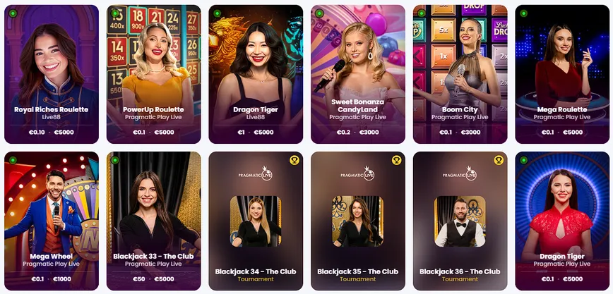 Live Dealer Casino Games at Winnerz Casino