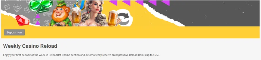 Weekly Reload Bonus at ReloadBet Casino