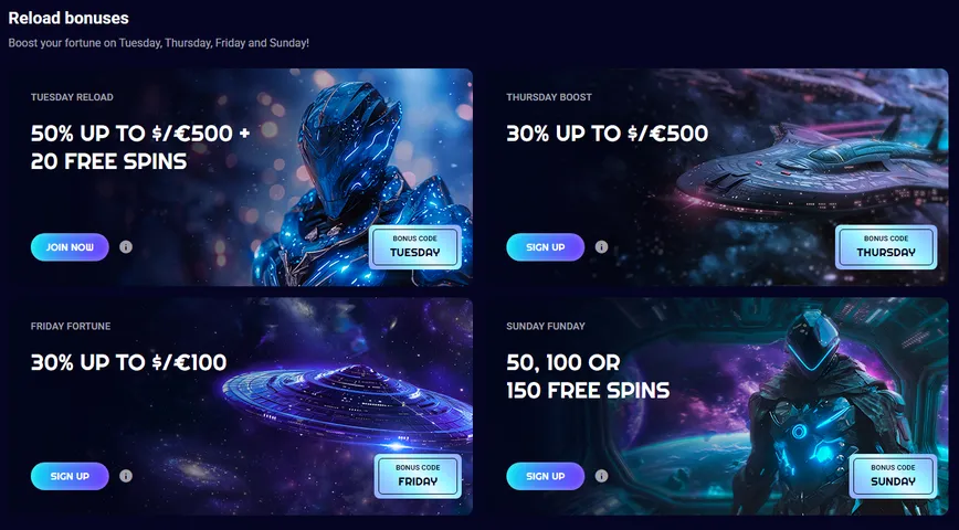 Otras promociones en Spinjo Casino