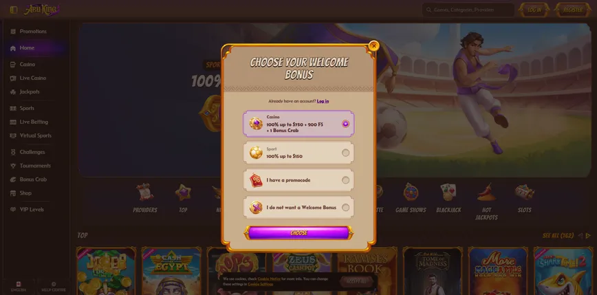 Registration at Abuking Casino