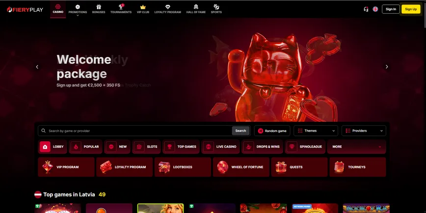About at FieryPlay Casino