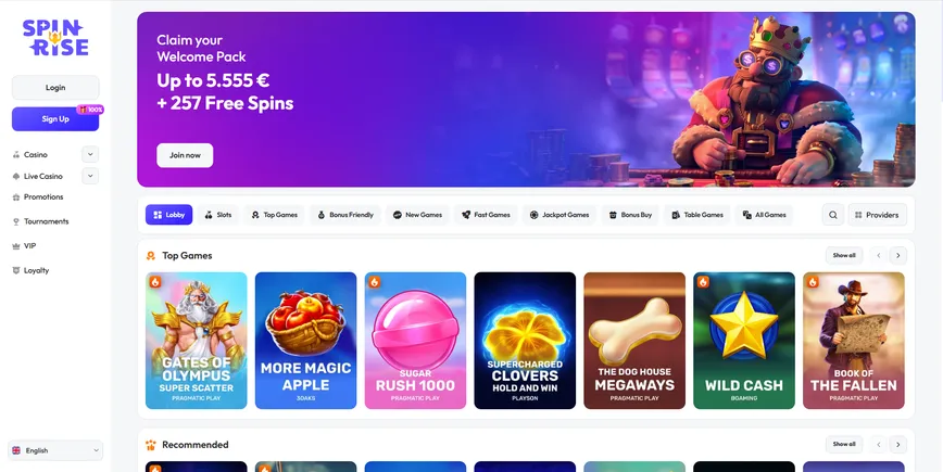 Sobre o Spinrise Casino