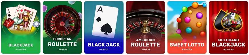 Jogos de Mesa no Spinrise Casino