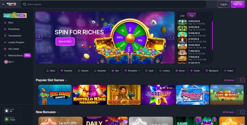 About at Bravoplay Casino