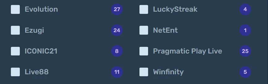 Software Providers at Winz Casino