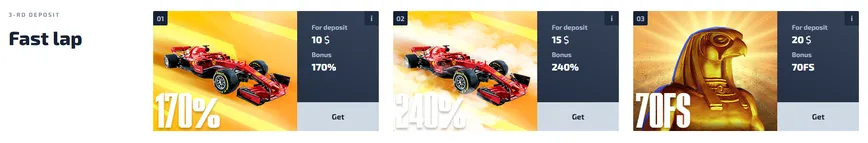 Third deposit Bonus at Fast One Casino