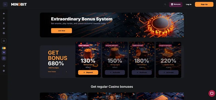 Promotions and Bonuses at MineBit Casino