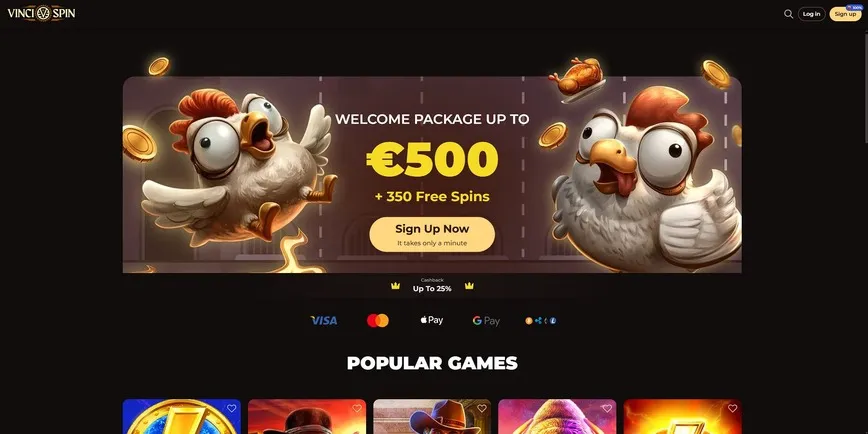 About at Vincispin Casino