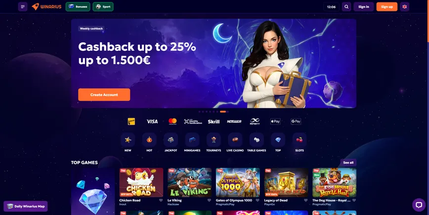 About at at Winarius Casino  