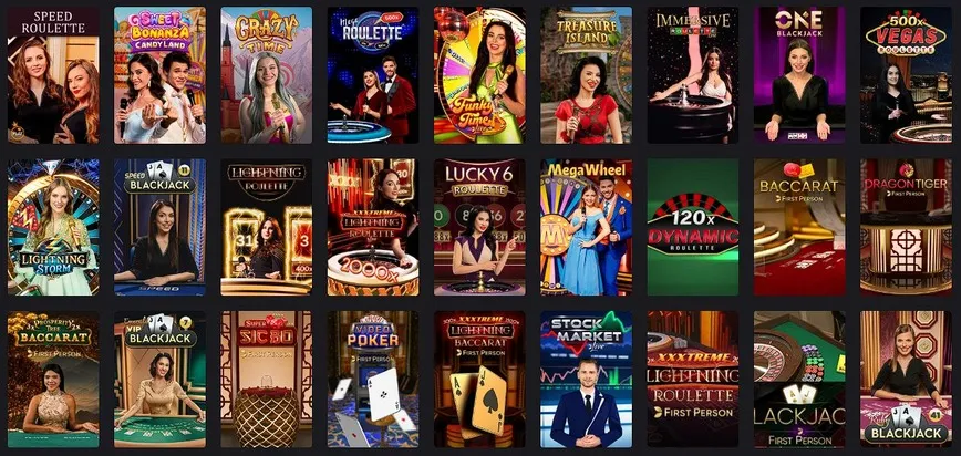 Juegos de casino en vivo en Avo Casino