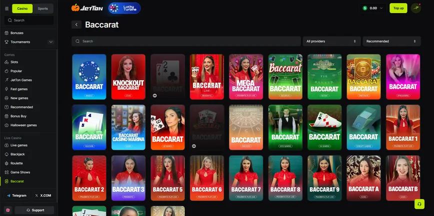 Table Games at JetTon Casino