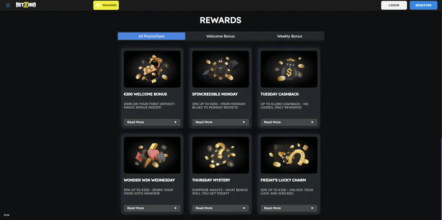 Promoções e Bônus no Casino Betzino