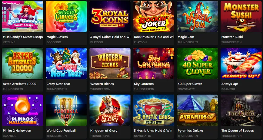 Caça-níqueis no Casino Betzino