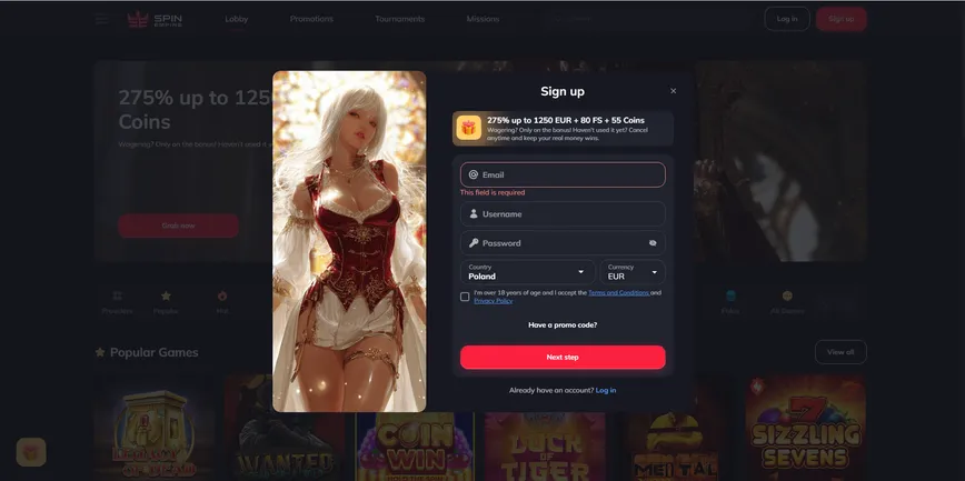 How to Sign Up at Spin Empire Casino