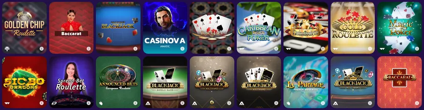 Table Games at Bet25 Casino