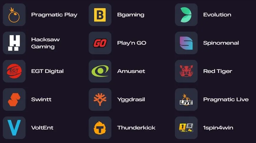 Software Providers at GlitchSpin Casino