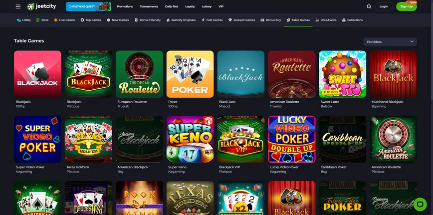 Juegos de Mesa en Jeetcity Casino