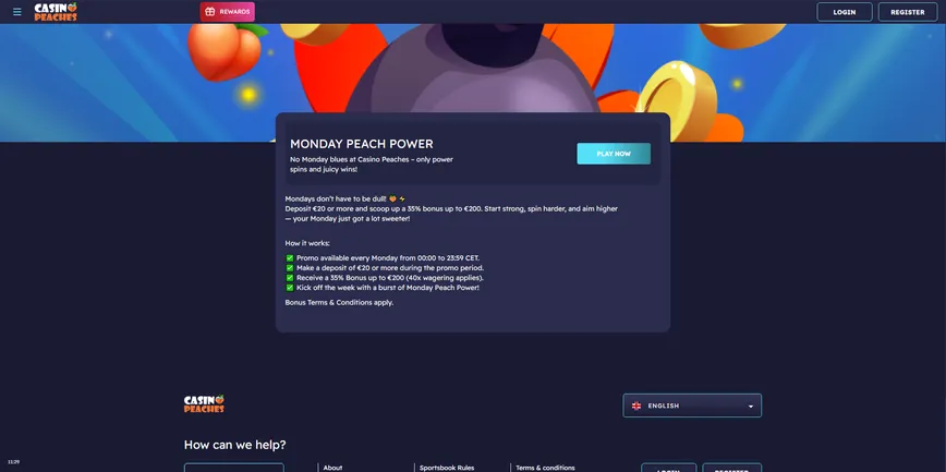 Poder do Pêssego de segunda-feira