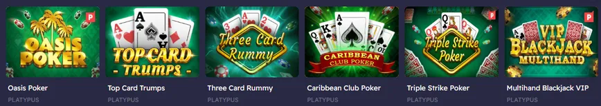 Table Games at Peaches Casino