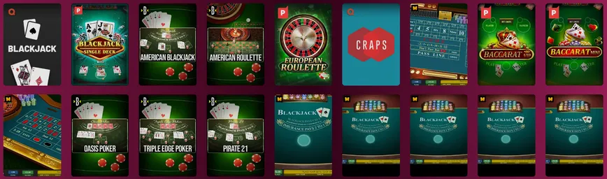 Table Games at The Online Casino 