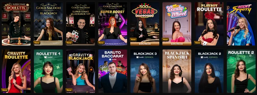 Juegos de casino con crupier en vivo