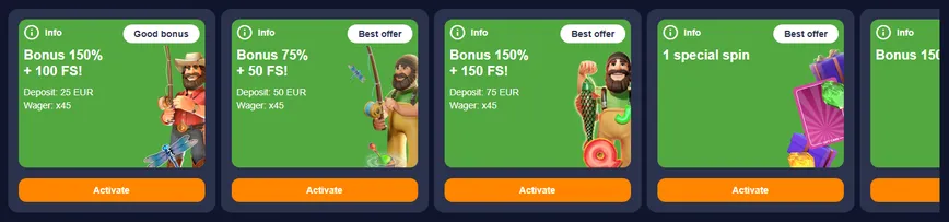 Promotions and Bonuses at Bass Win Casino