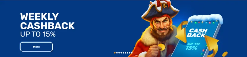 Weekly Cashback 15% at Bass Win Casino