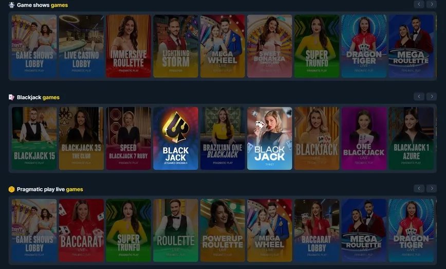 Live Dealer Casino Games at Coins Game