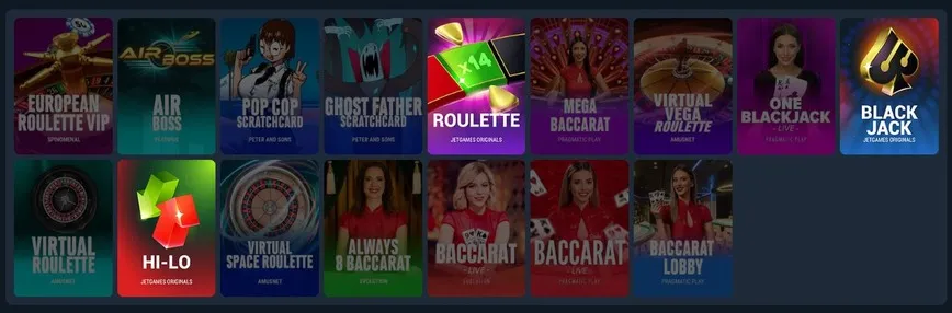 Table Games at Coins Game