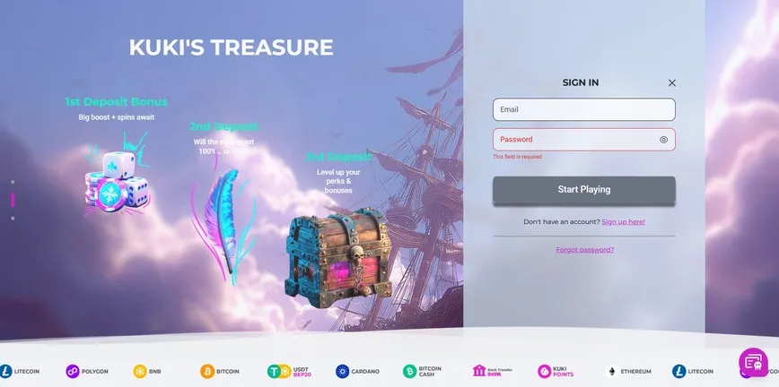 Cadastro no KukiMuki Casino