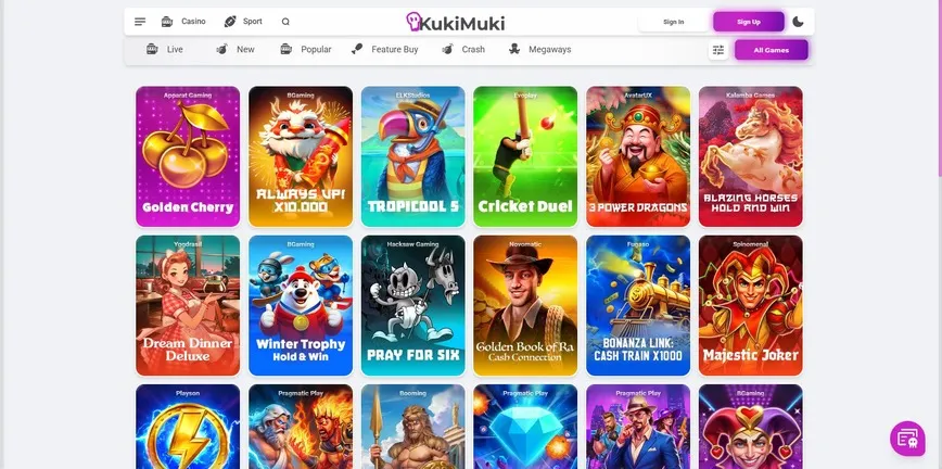 Caça-níqueis no KukiMuki Casino