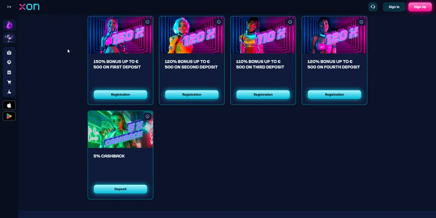 Promotions and Bonuses at Xon Bet Casino