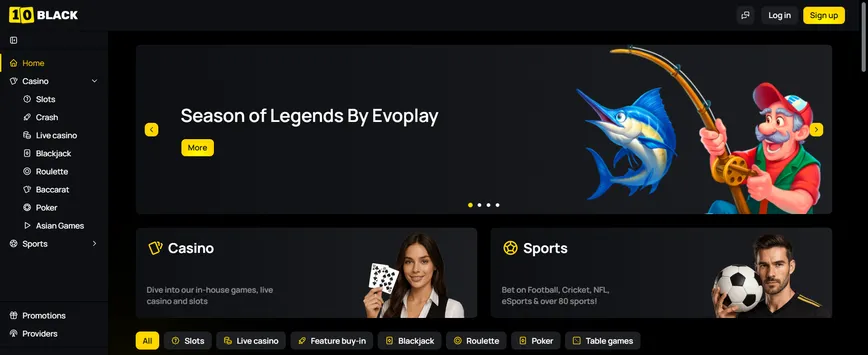 À propos de 10 Black Casino