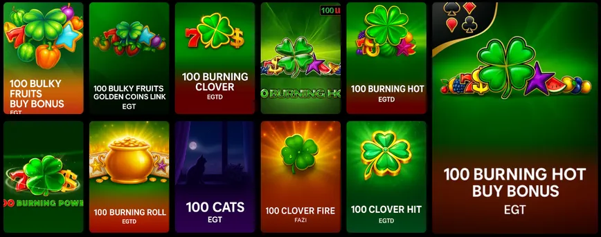 Machines à Sous sur 10 Black Casino